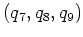 \bgroup\color{Black}$\left(q_7, q_8, q_9\right)$\egroup